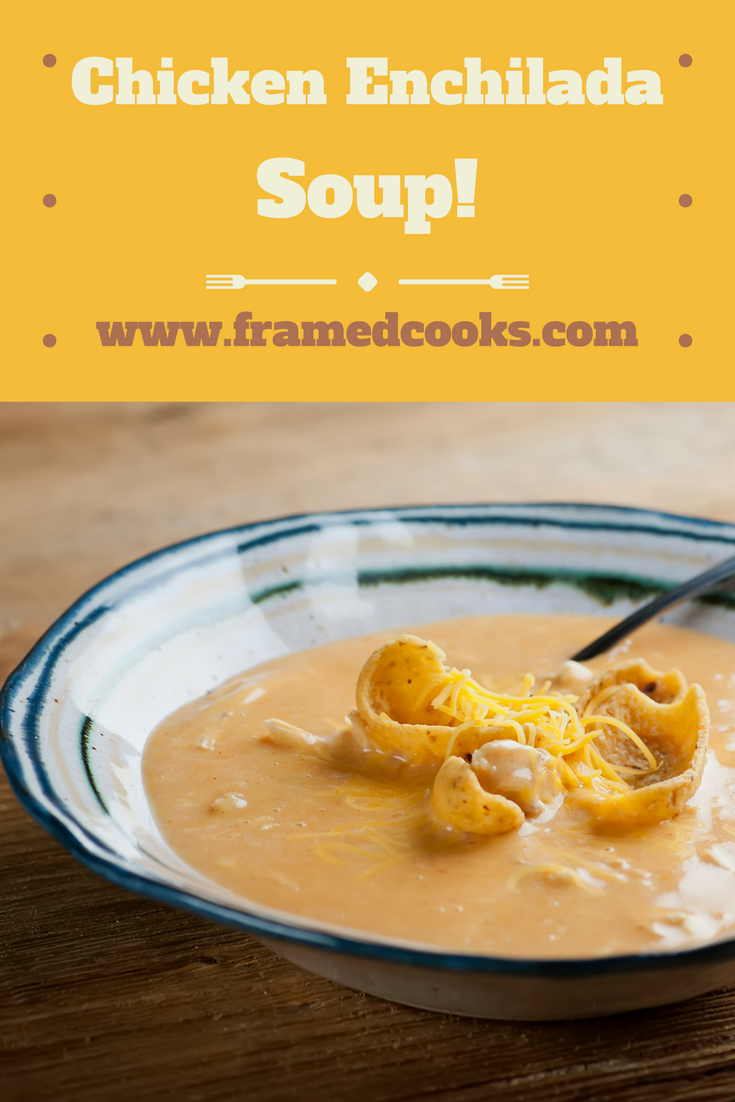 A few pantry ingredients transform into a delicious chicken enchilada soup that is guaranteed to spice up your supper!