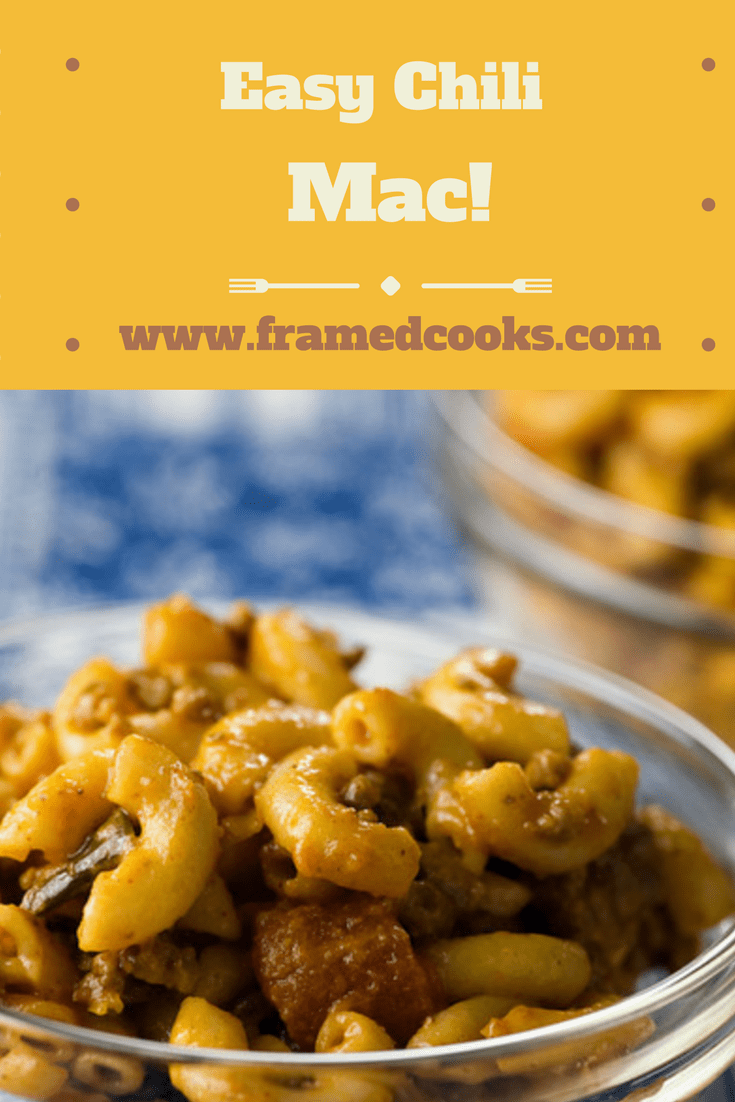 This easy recipe for chili mac is a mixture of pasta, ground beef, tomatoes, cheese and a secret ingredient that folks will never guess!