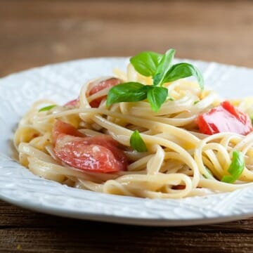 pasta with brie and tomatoes