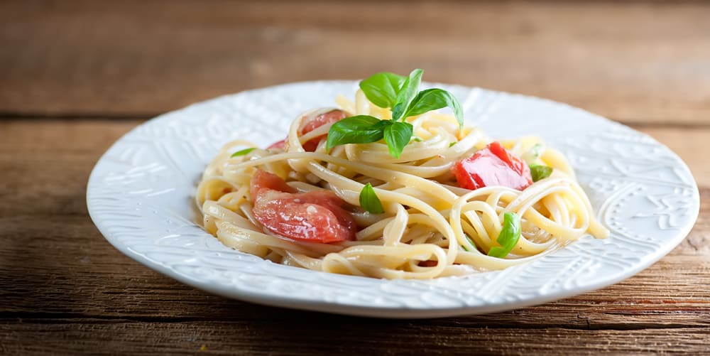 Pasta with Brie and Tomatoes Framed Cooks