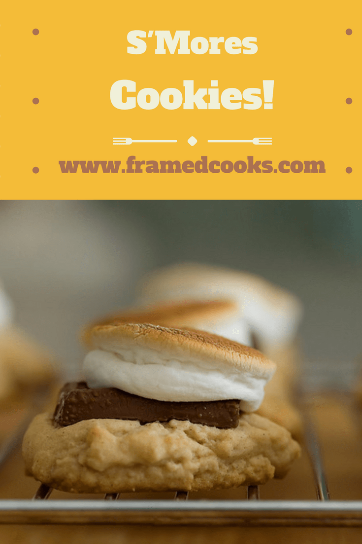 Your favorite campfire dessert, in cookie form! This easy recipe for S'mores cookies bakes up in your oven for some marshmallow chocolate deliciousness!