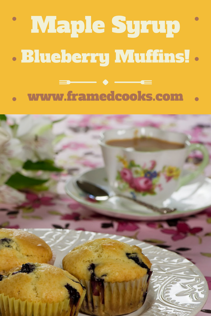 Maple syrup is baked right into these blueberry muffins! Hello, Sunday morning happiness.