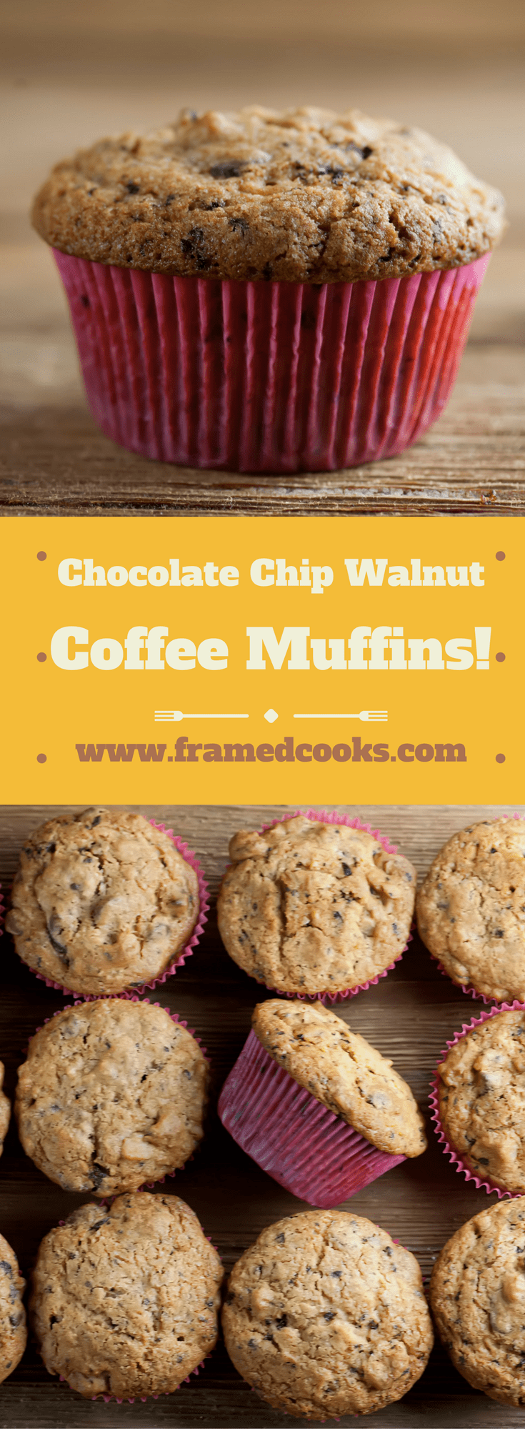 This recipe for coffee walnut chocolate chip muffins has all the good things in it! Perfect for brunch, dessert or when you want a perfect snack.