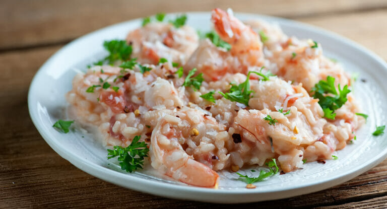 easy coconut shrimp risotto