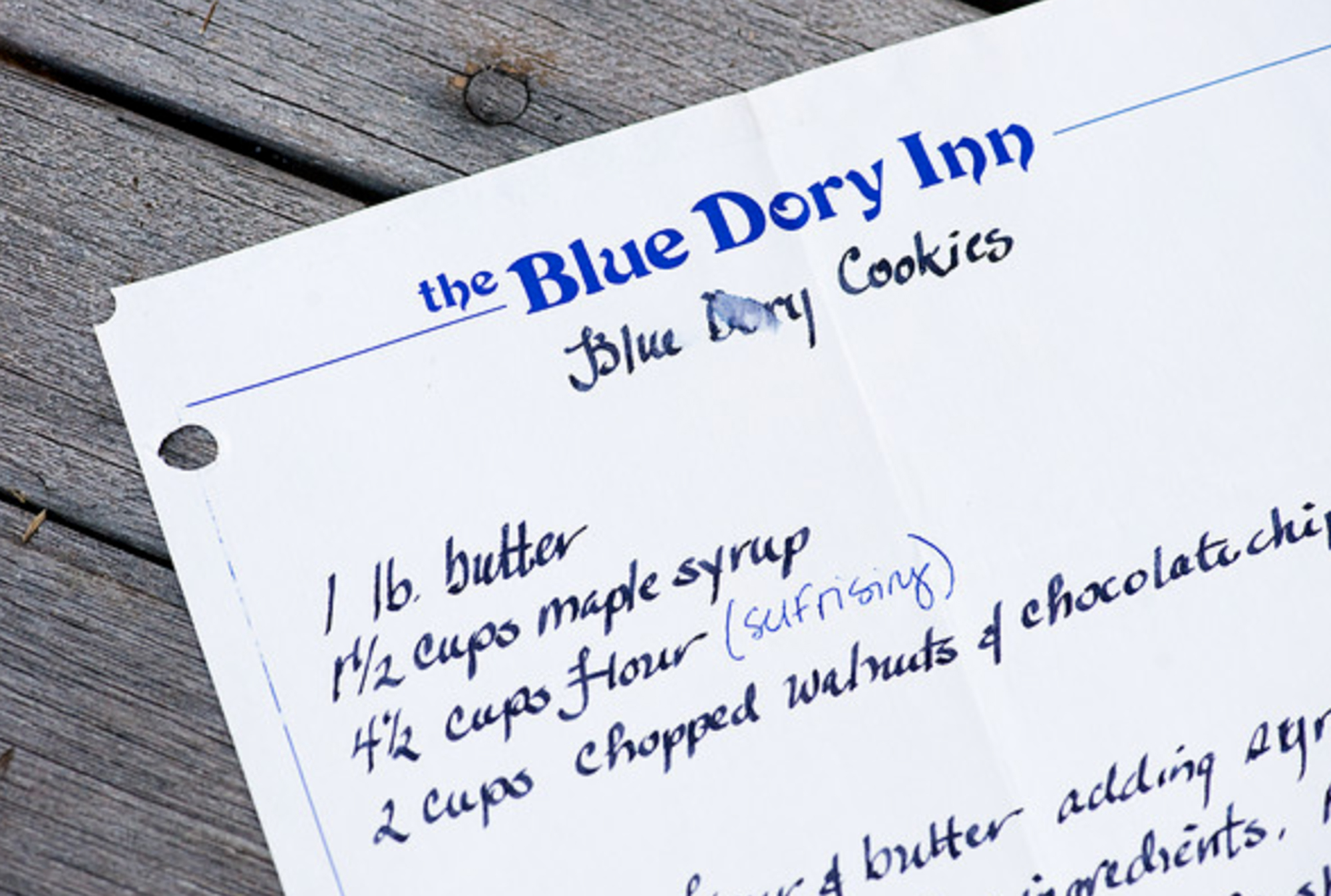 blue dory inn recipe