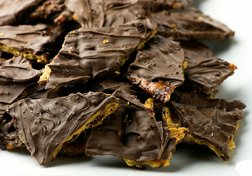 Chocolate Caramel Cookie Brittle Framed Cooks