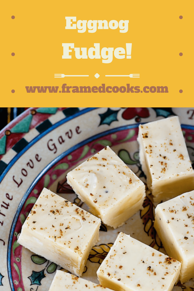 This easy recipe for eggnog fudge is the perfect sweet treat for the holidays, and also makes a perfect last minute gift for that special someone!