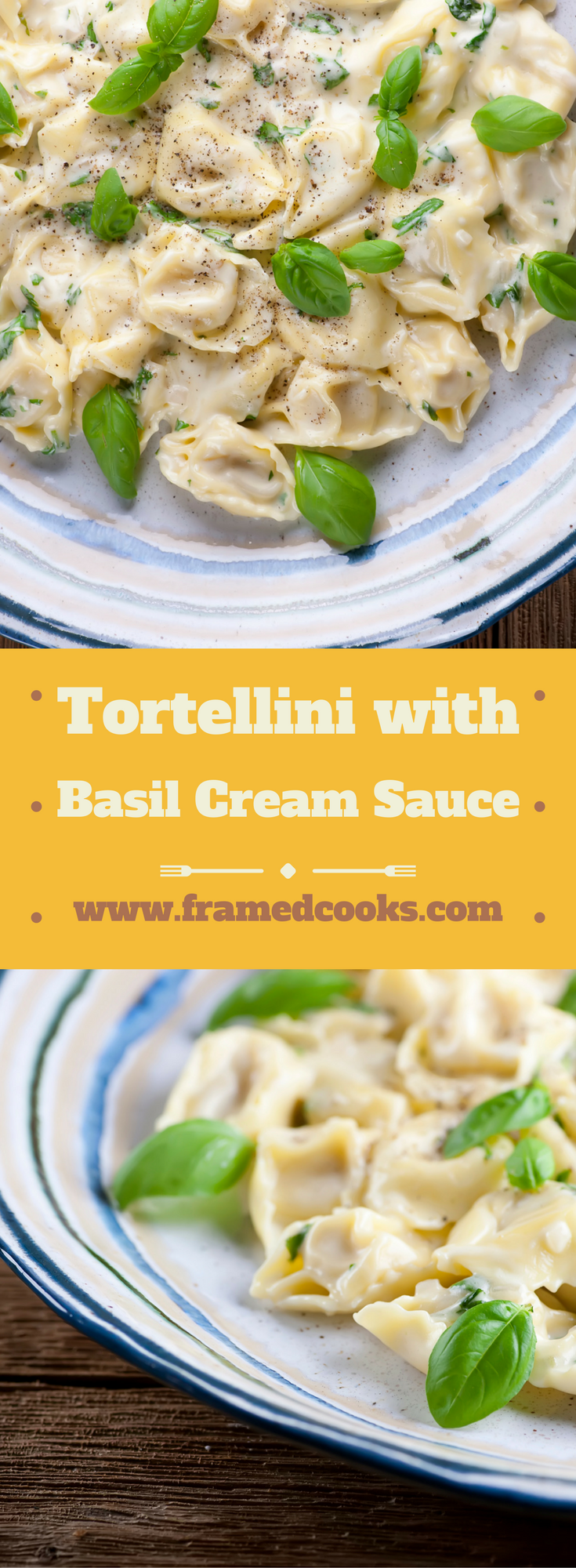 Tortellini meets alfredo sauce meets basil in this simple, elegant, creamy recipe for tortellini with basil cream sauce. A perfect summer pasta supper!