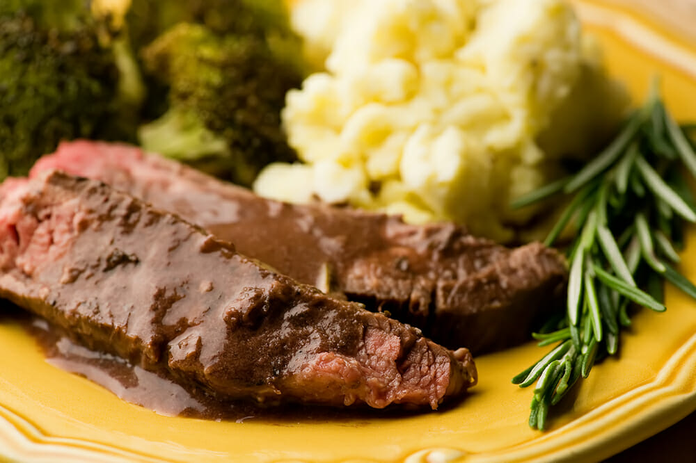 Rosemary Merlot Flank Steak Framed Cooks