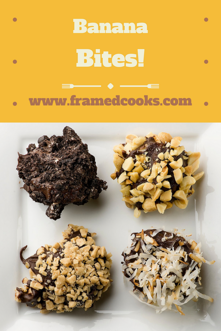 This quick and easy recipe for banana bites combines everyone's favorite fruit into a chocolate covered treat, making the perfect little frozen snack!