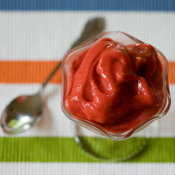 easy strawberry sherbet