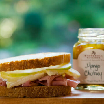 easy ham Brie and apple sandwich