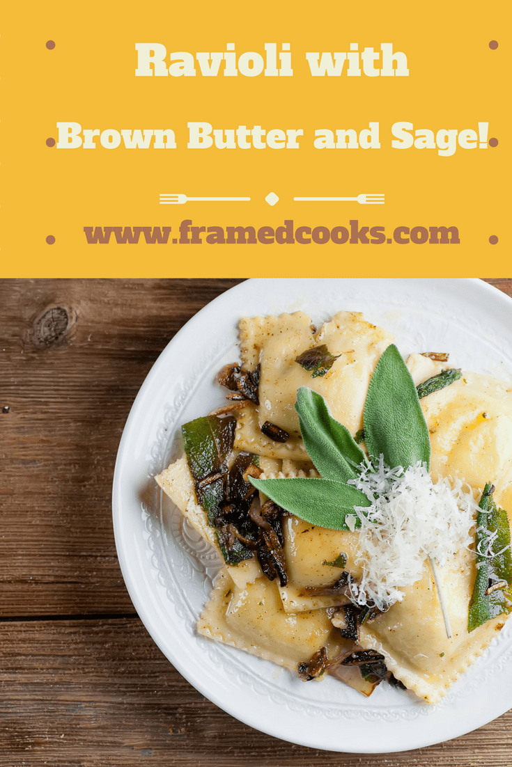 This easy recipe for ravioli with brown butter and sage is a great way to use those fresh summer herbs in a delicious pasta dinner.