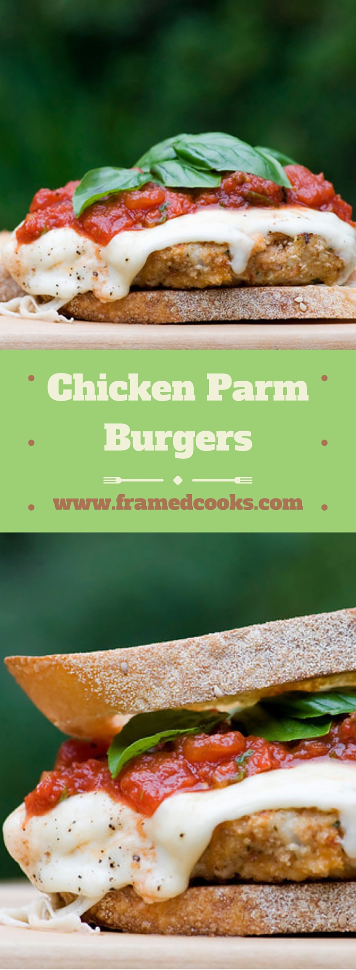 Who says burgers are just for beef? Make room for some chicken basil parmesan burgers with this easy summer recipe!
