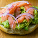 easy bagel with lox and avocado