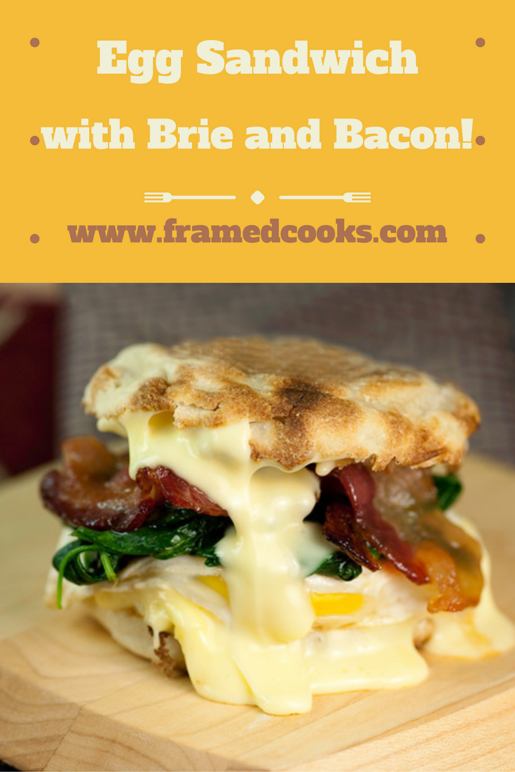 This recipe for an Egg Sandwich with Spinach, Brie and Maple Bacon makes an egg sandwich like no other!