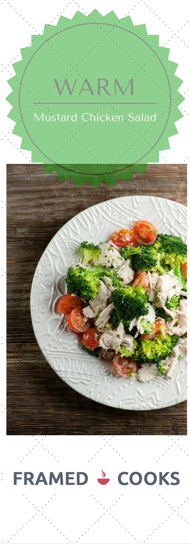This warm mustard chicken salad recipe is perfect for when you are craving salad on a chilly day!