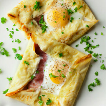 easy ham and egg crepe squares