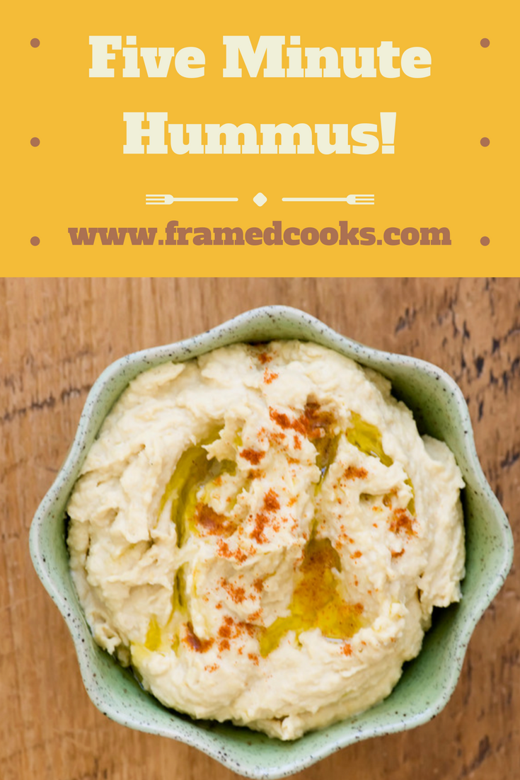 Whip up your own delicious hummus in your food processor in less than 5 minutes!