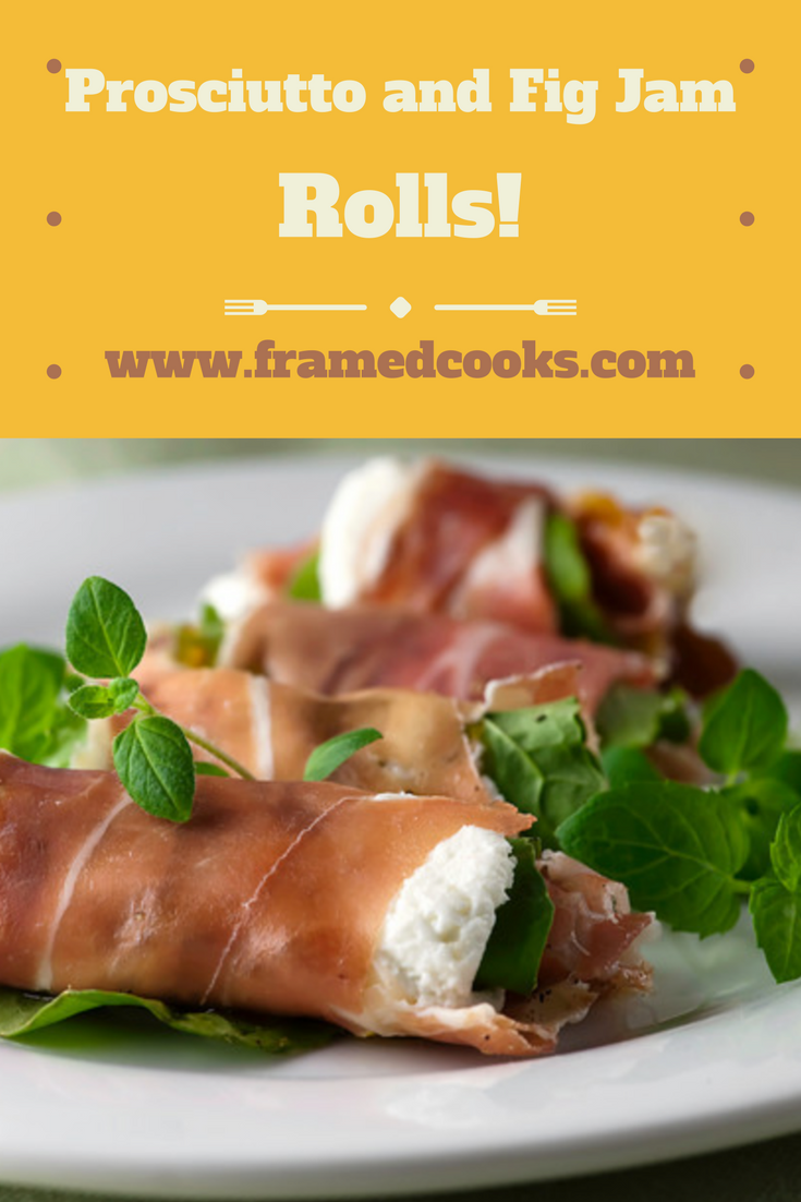 This easy appetizer pairs prosciutto, goat cheese and fig jam in a perfect blend of tastes!