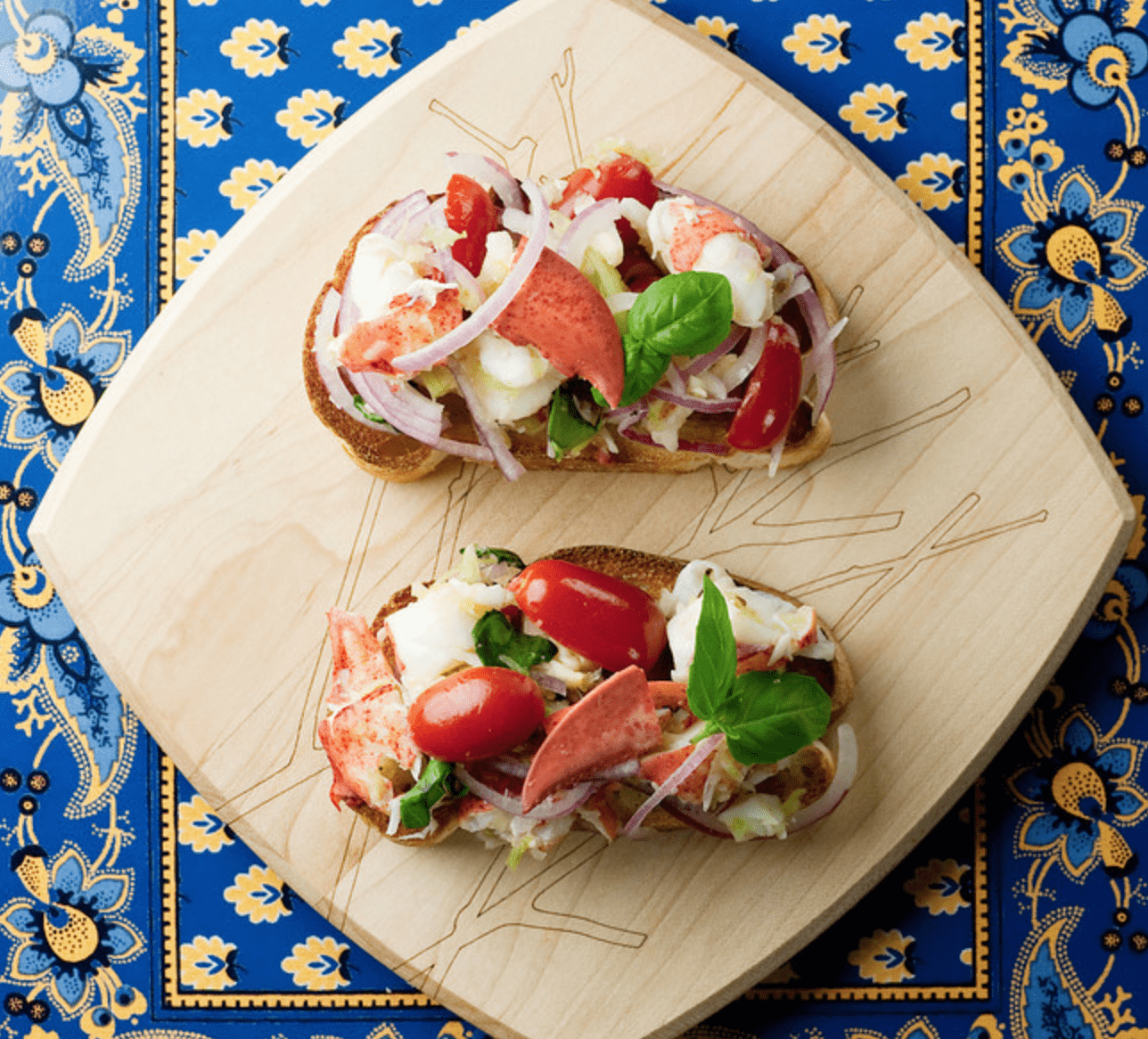 lobster bruschetta