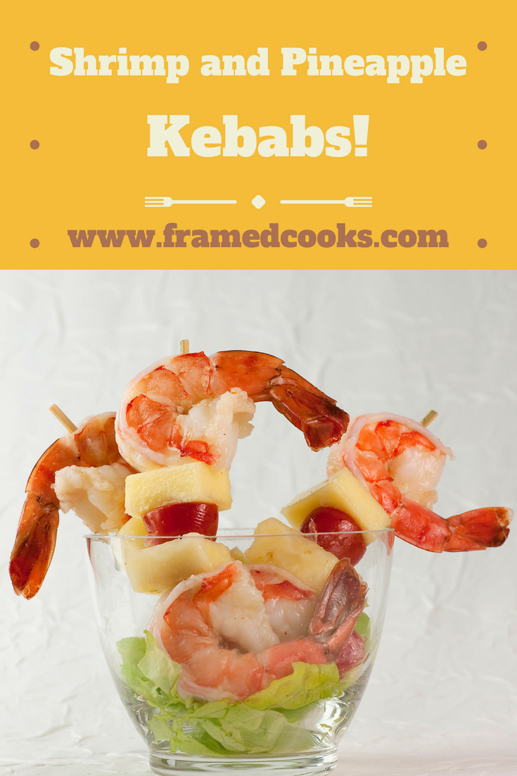 Shrimp and pineapple kebabs with lime vinaigrette are a perfect combo of sweet and salty in this easy, summery recipe! A refreshing appetizer or light supper.