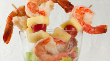 shrimp and pineapple kebabs
