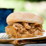 Hawaiian pulled chicken sandwiches