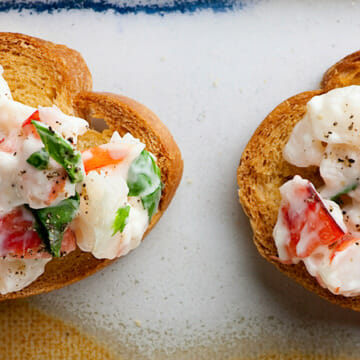 easy shrimp crostini