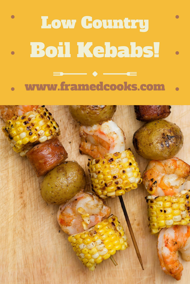 All the delicious ingredients of this traditional Southern dish - shrimp, corn and potatoes - in fun kebab form! Try low country boil kebabs at your next barbecue!