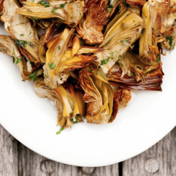 Pan Roasted Baby Artichokes