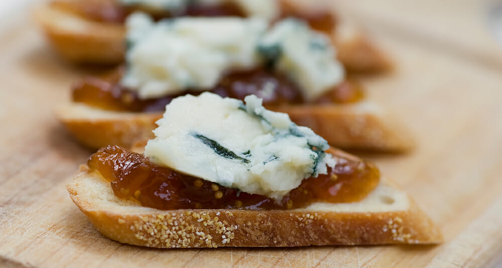 Blue Truffle Truffles  Crostini (small slices of toasted Italian