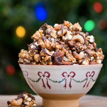 Reindeer Crunch in a Christmas bowl.