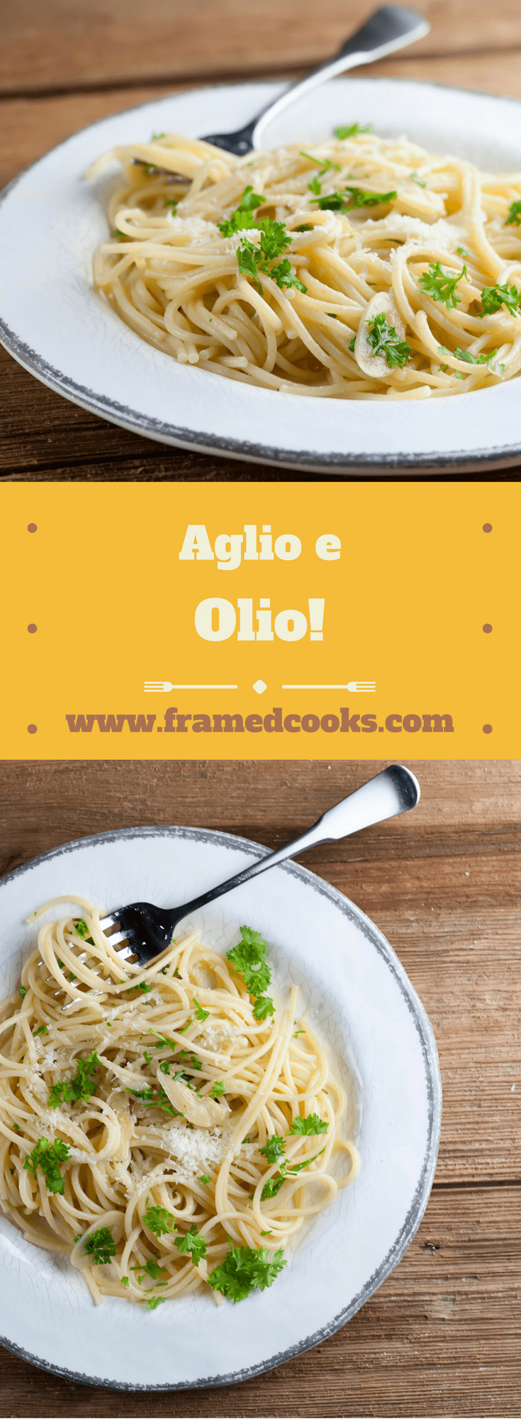 This easy recipe for aglio e olio, otherwise known as pasta with lots of garlic and olive oil, is the perfect supper for busy nights!