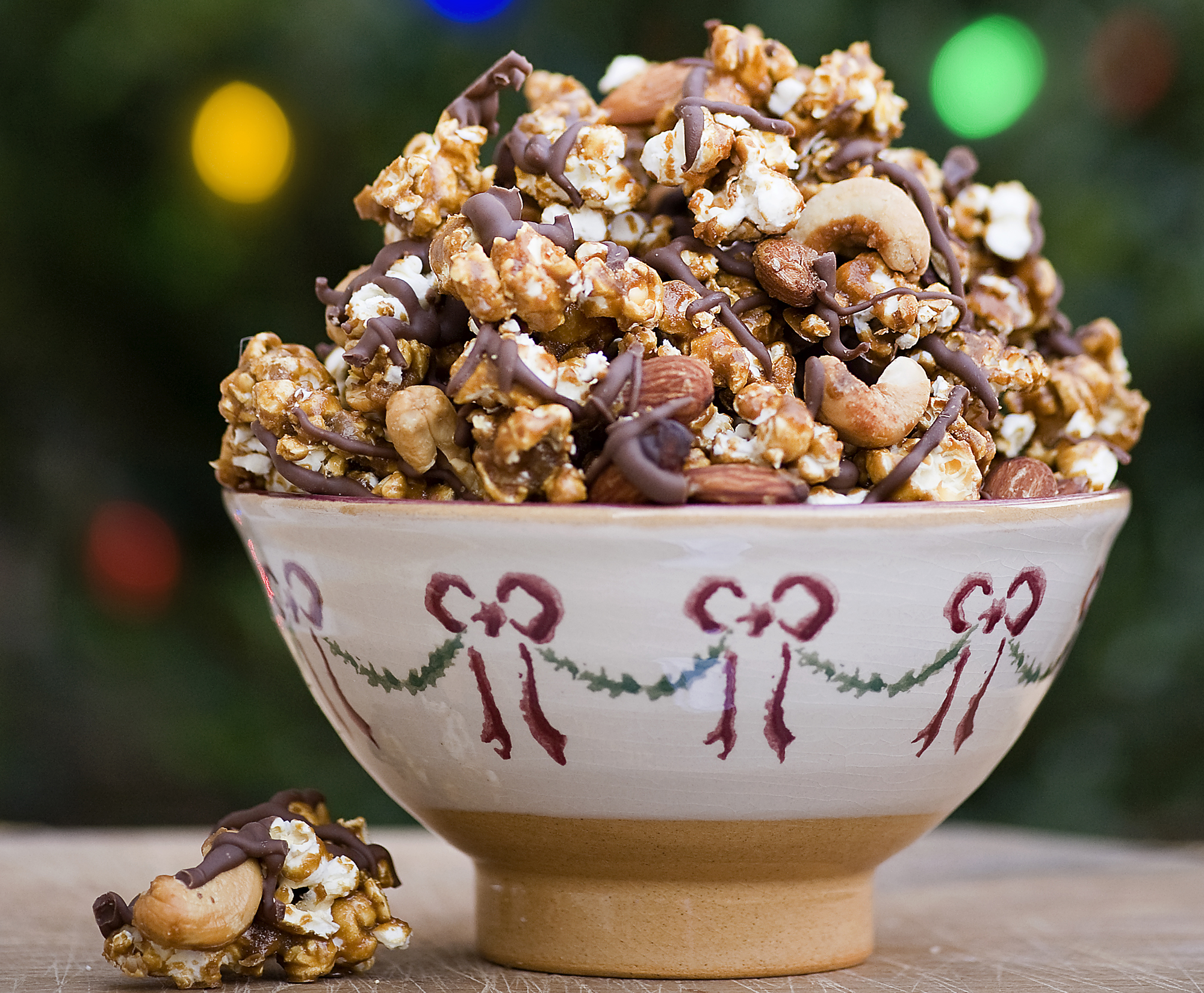 Christmas bowl full of reindeer crunch.