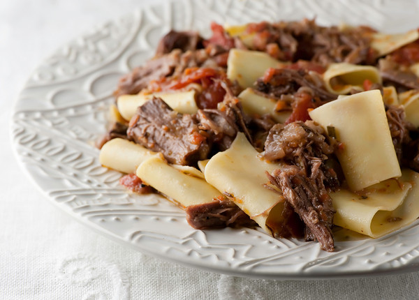 shredded short ribs with pappardelle