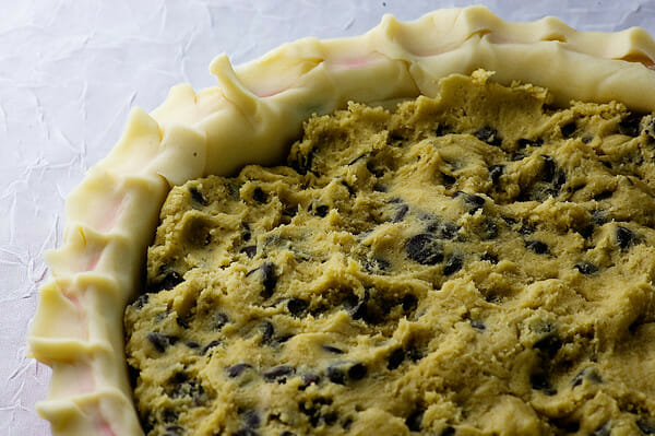 pie crust with cookie dough