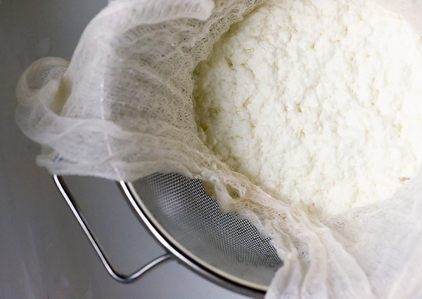 ricotta draining