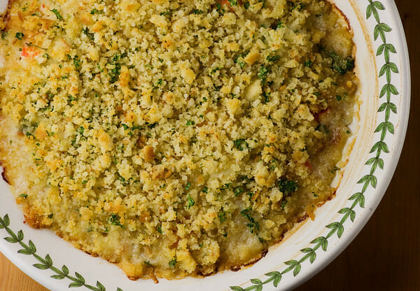 lobster pot pie breadcrumbs baked