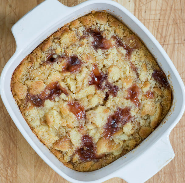 Jelly Donut Bread Pudding