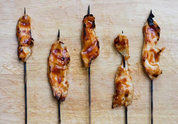 honey chicken skewers