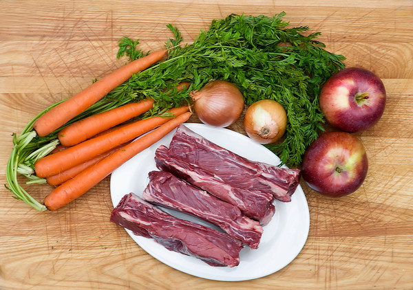 short ribs and vegetables