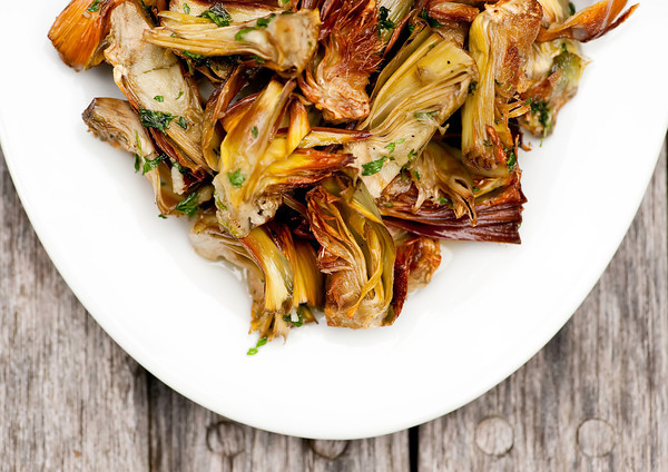 Pan Roasted Baby Artichokes