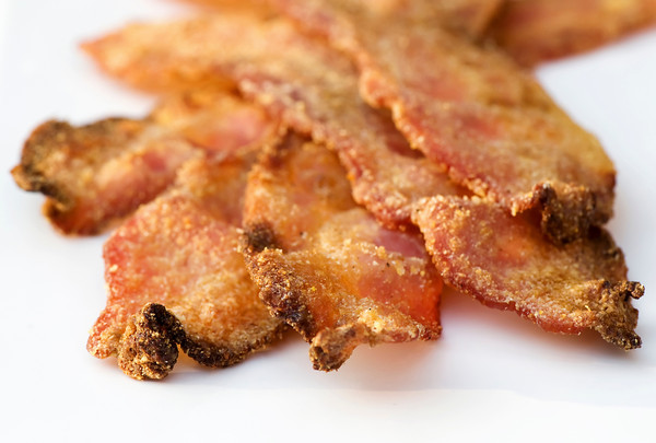 Cornmeal and Brown Sugar Crusted Bacon