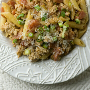 Pasta with Tomato Veal Sauce