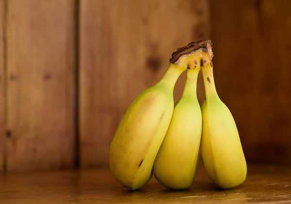 bananas Bunch of bananas on a table.