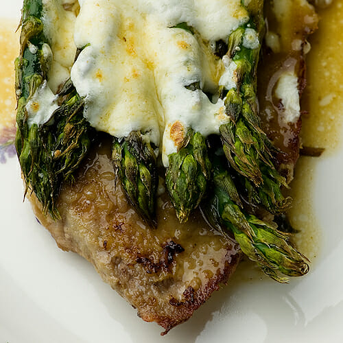 Veal Scallopine with Asparagus Recipe- Framed Cooks