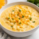 Macaroni and cheese soup.