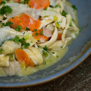 chicken with spring vegetables and gnocchi