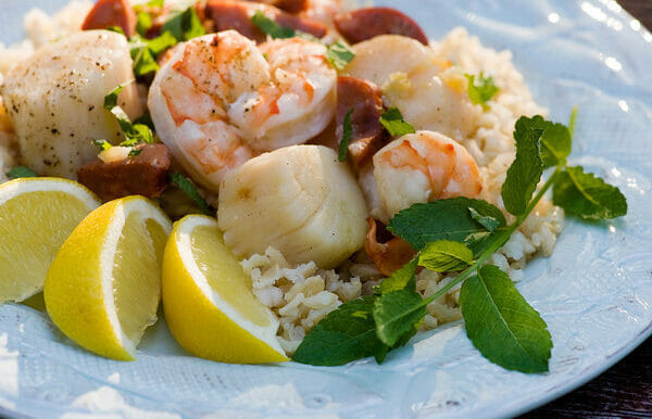 grilled seafood packets